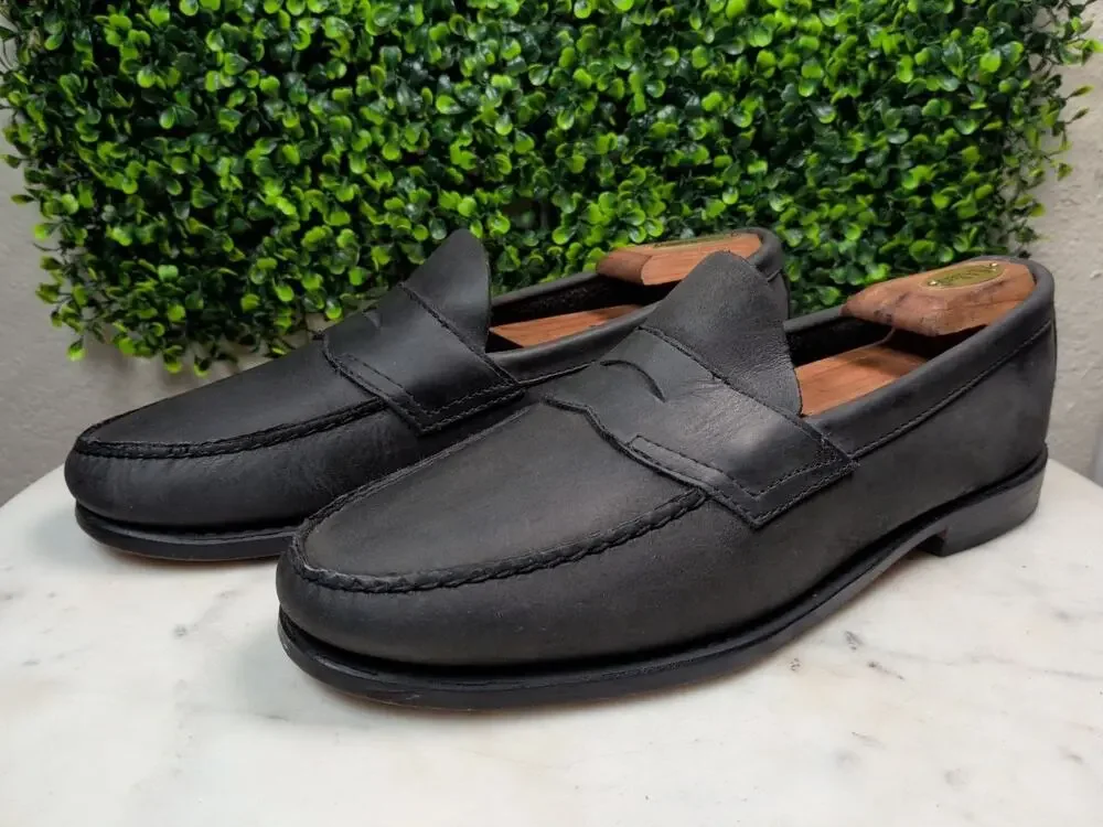 G.H. Bass Weejuns Gray Leather Penny Loafers Men's US 9.5 Leather