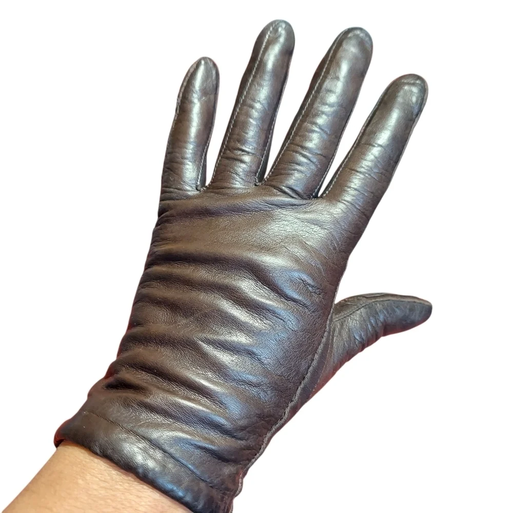Isotoner by Aris Leather Driving Gloves Lined Women's