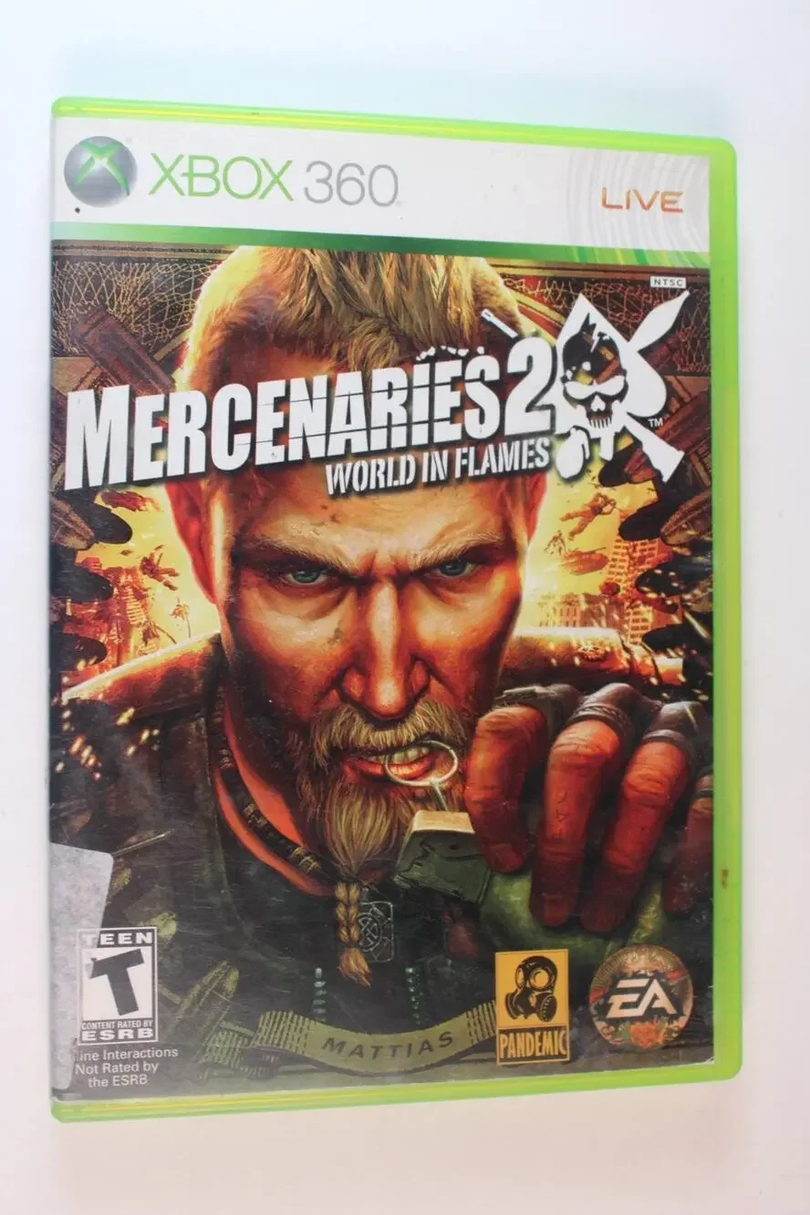 Mercenaries 2: World in Flames (Xbox 360, 2008) Authentic, Tested/works