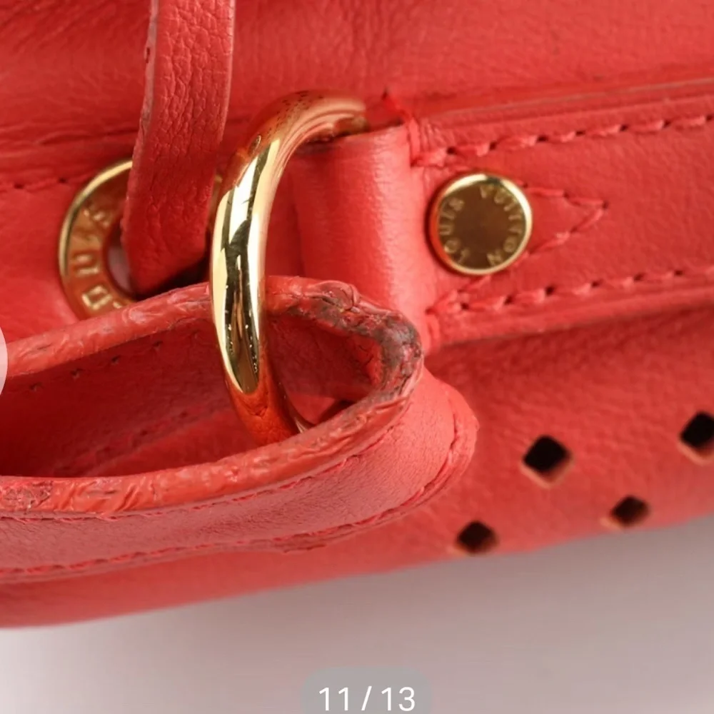 Louis Vuitton Pink Hobo Bag with Perforated Design