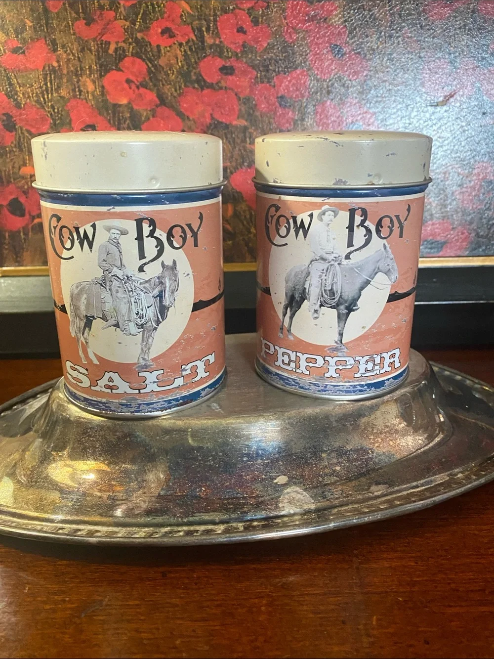 Gift Corral Western Cowboy Tin Orange set