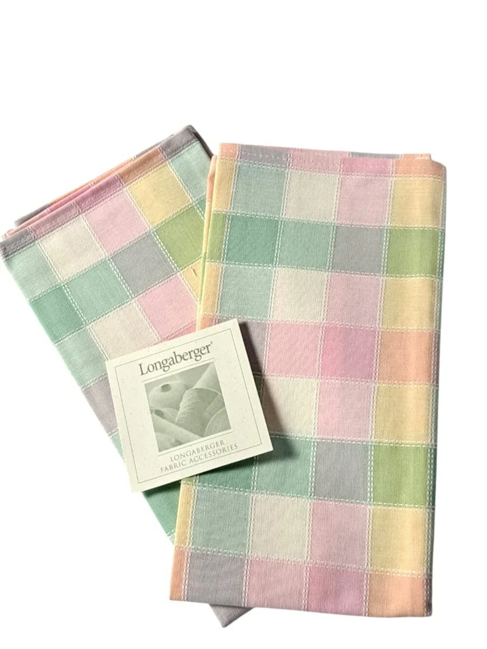 Longaberger pastel plaid