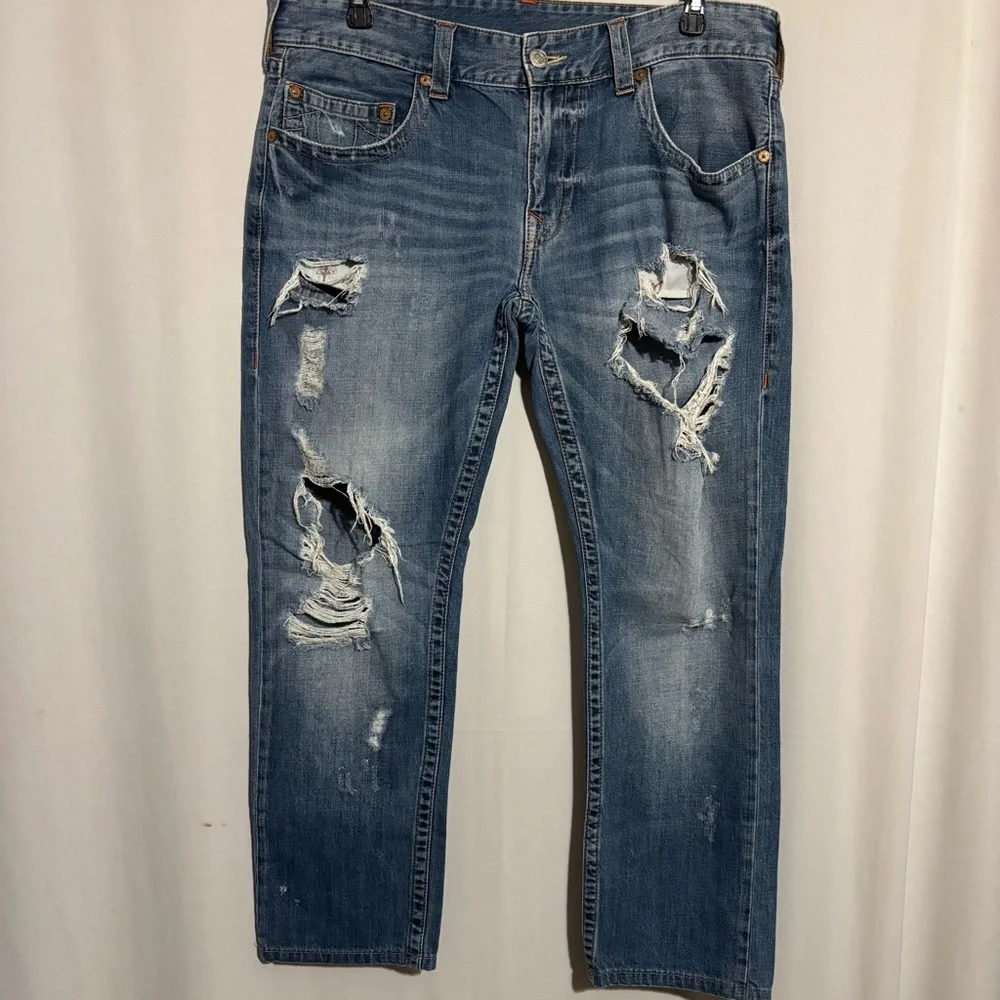 True Religion size 36 Ripped Denim Jeans