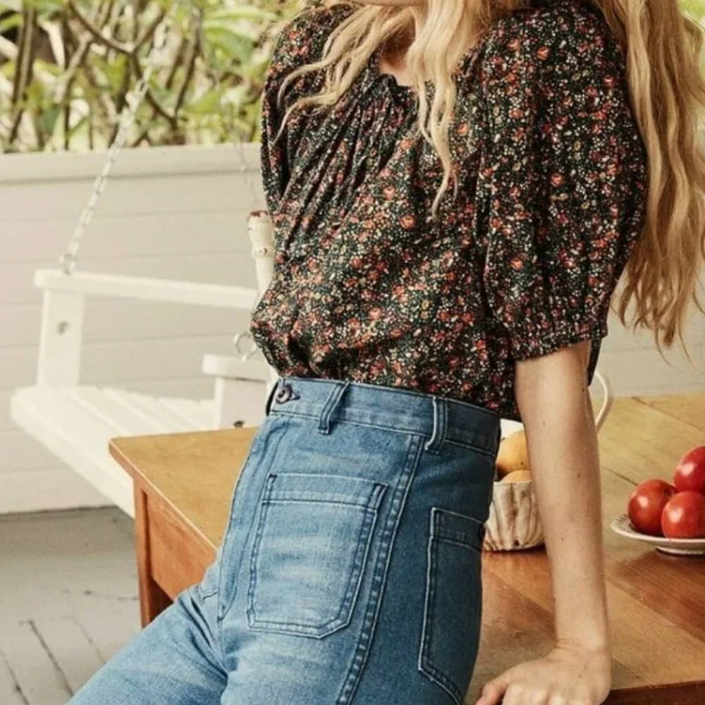 Doen print puff silhouette