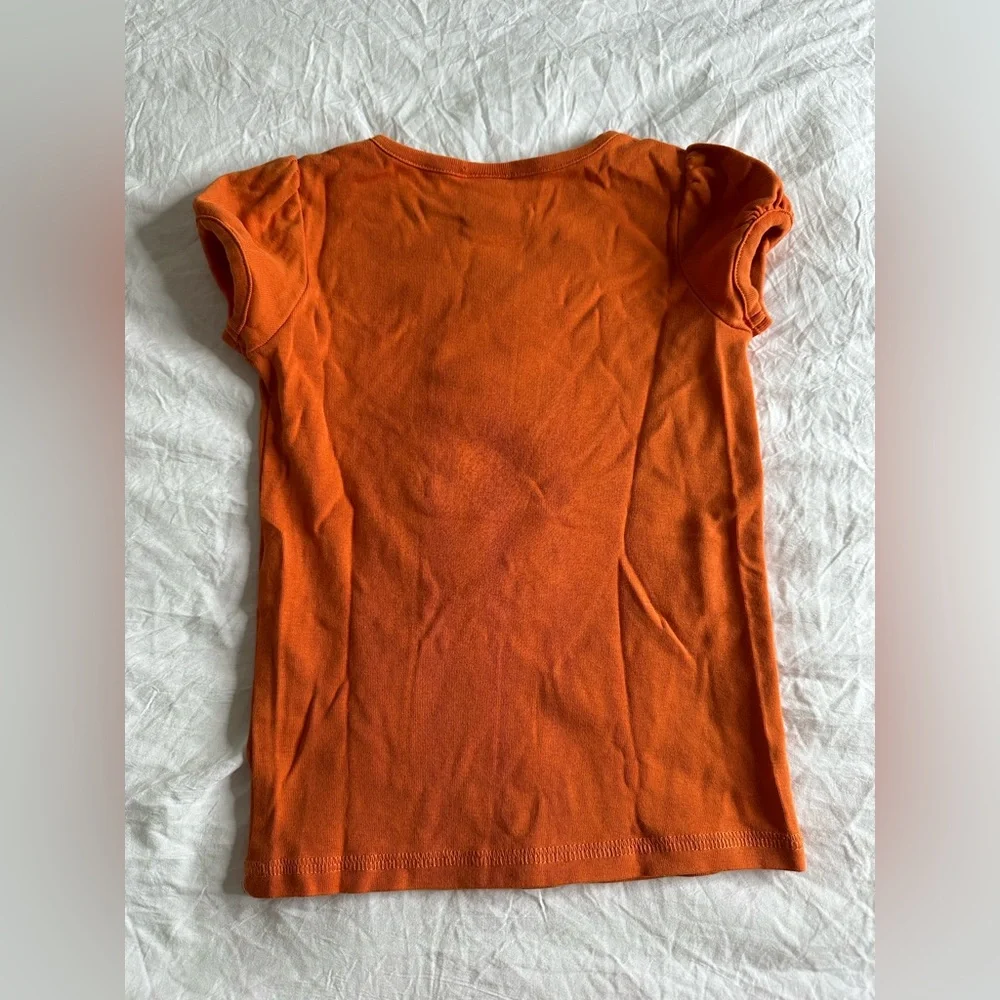 Gymboree Orange T-shirt with black cat size 4T