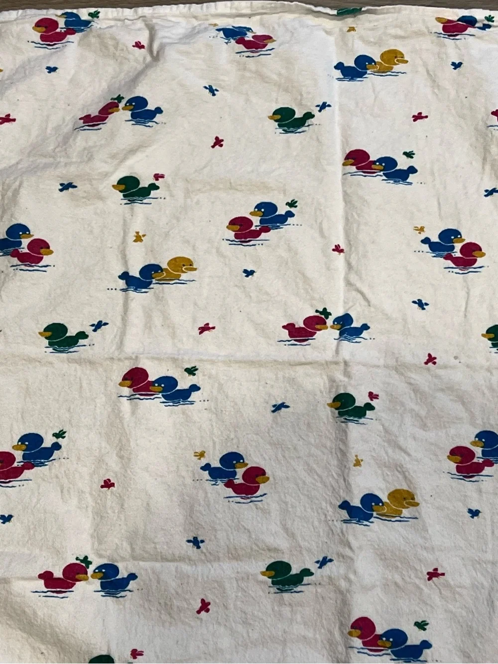 Vintage Medline Duck Baby Receiving Blanket Hospital Cotton