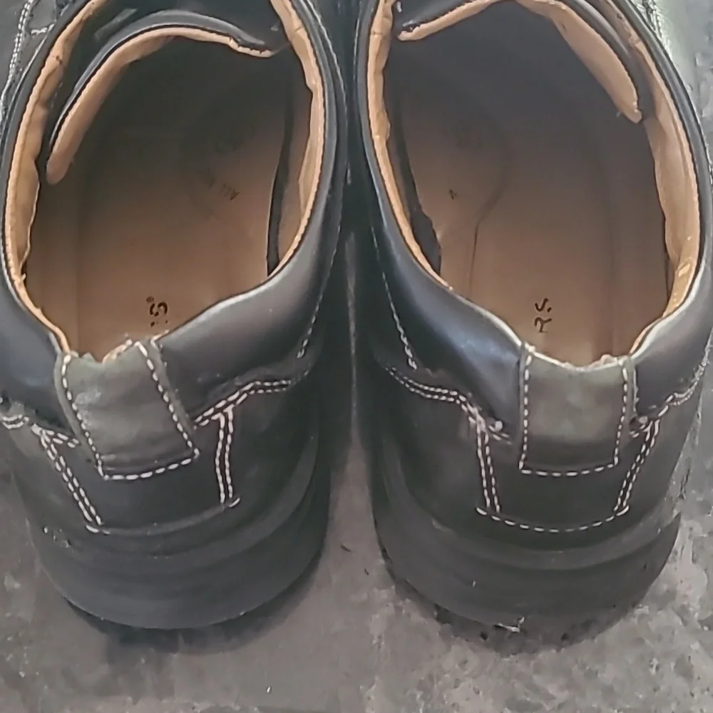 DOCKERS Mens 10 Prostyle Black Leather dress Oxford shoes