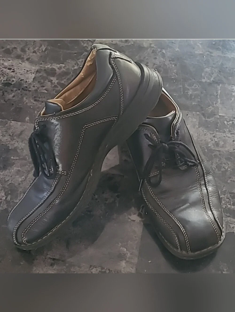 DOCKERS Mens 10 Prostyle Black Leather dress Oxford shoes