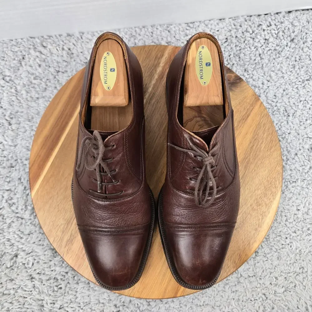 Magnanni Mens 9 Blanco Aldomar SL Brown Office Casual Cap Toe Oxford Dress Shoe