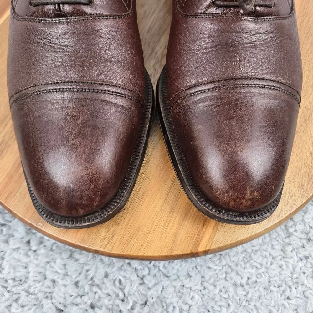 Magnanni Mens 9 Blanco Aldomar SL Brown Office Casual Cap Toe Oxford Dress Shoe