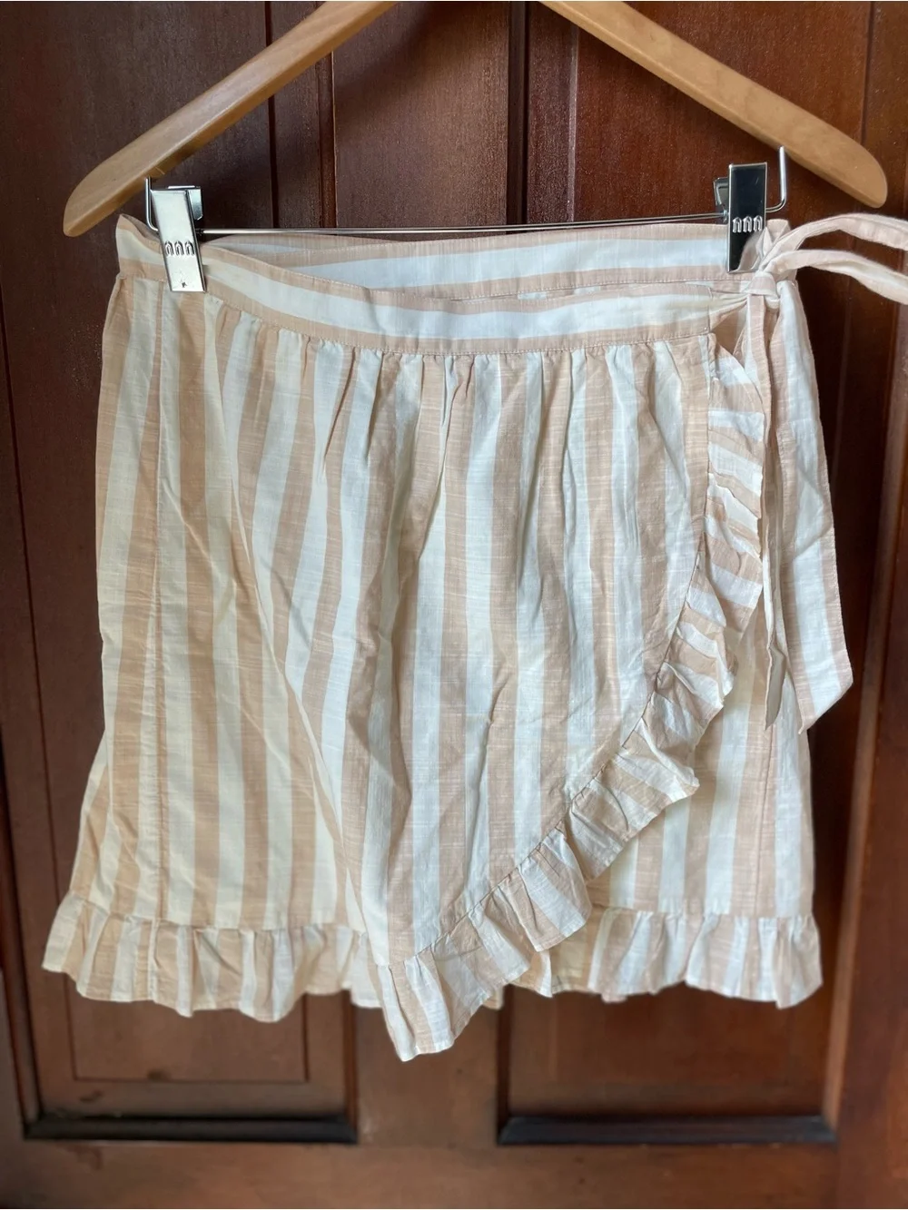 J.Crew women's size 2 striped 100% cotton wrap skirt