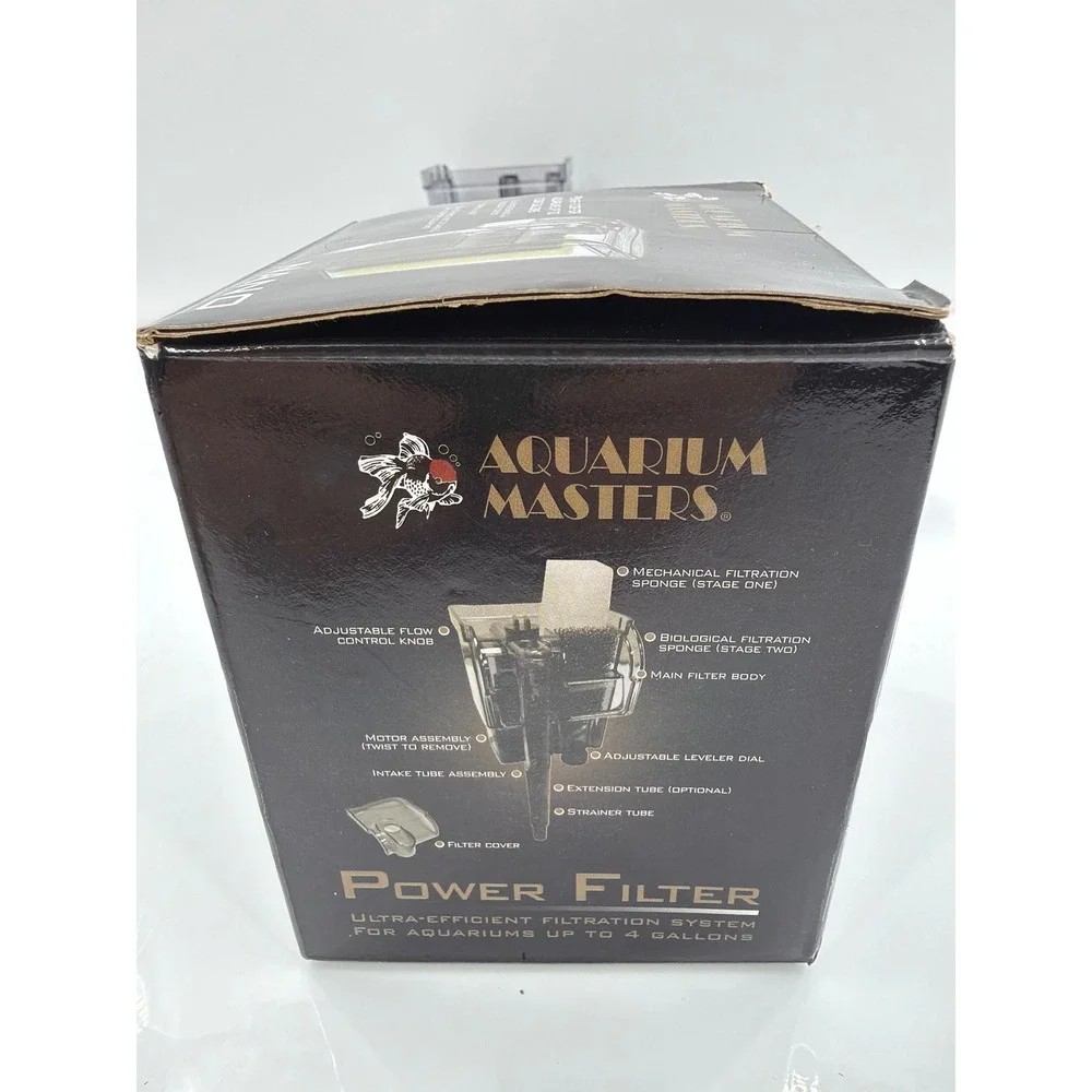 Aquarium Masters Nano Power Filter for Betta Tanks up to 4 Gallons 20GPH E508884