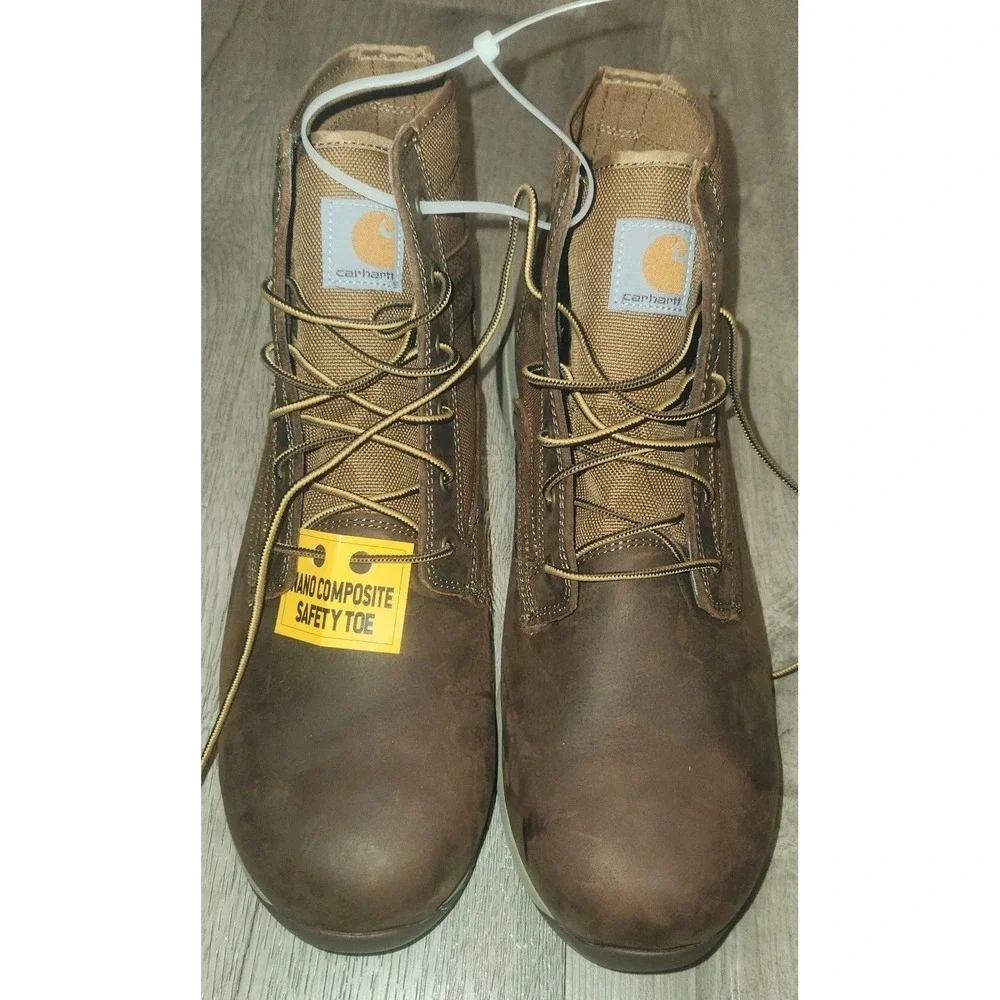 Carhartt Force Composite‎ Toe Casual Work Boots Size 14 M  Brown Tan