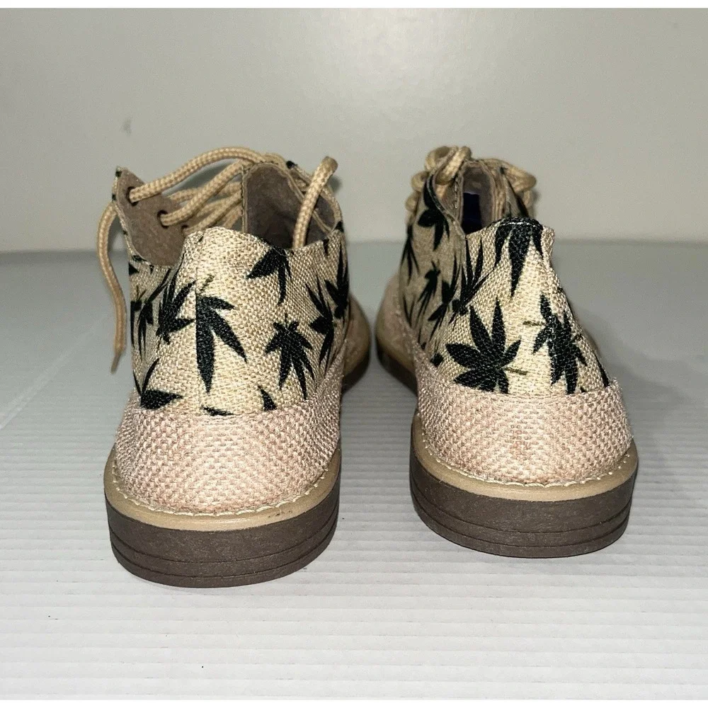 NWOB Weed Lace‎ Up Dress Shoes Men's 11.5 Jute Green Handmade 420 Vacation Humor