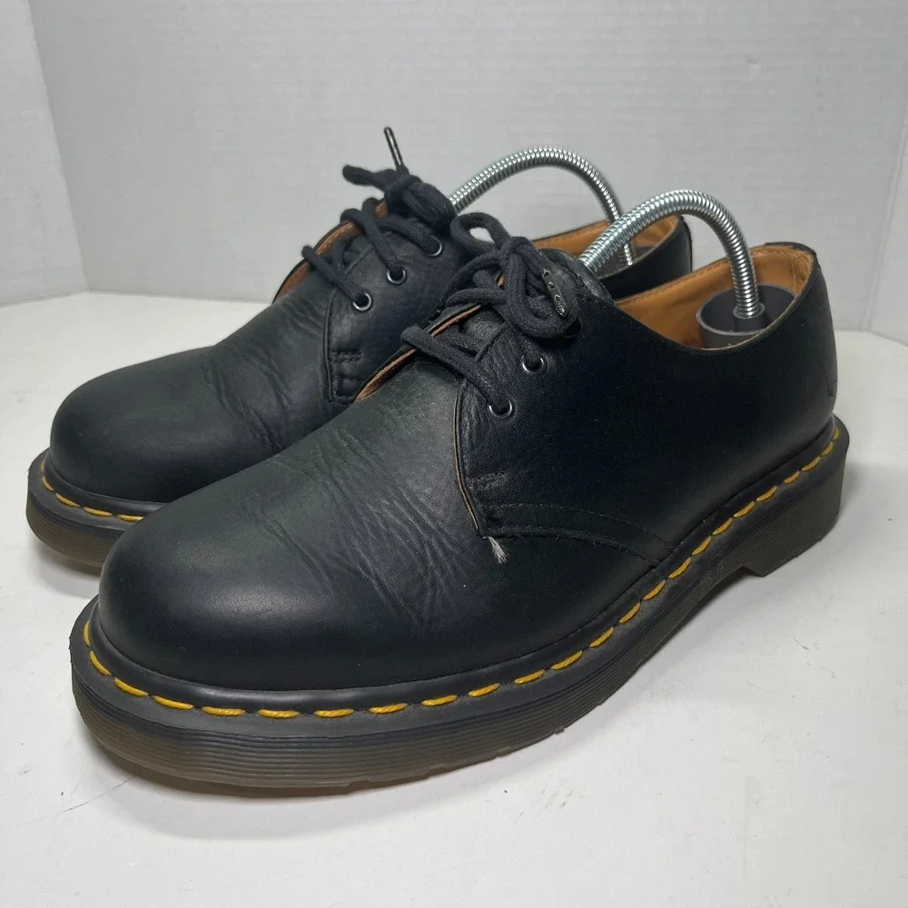 Dr. Martens 1461 For Life Men's 7 Black Leather Oxford Slip Resistant AW004