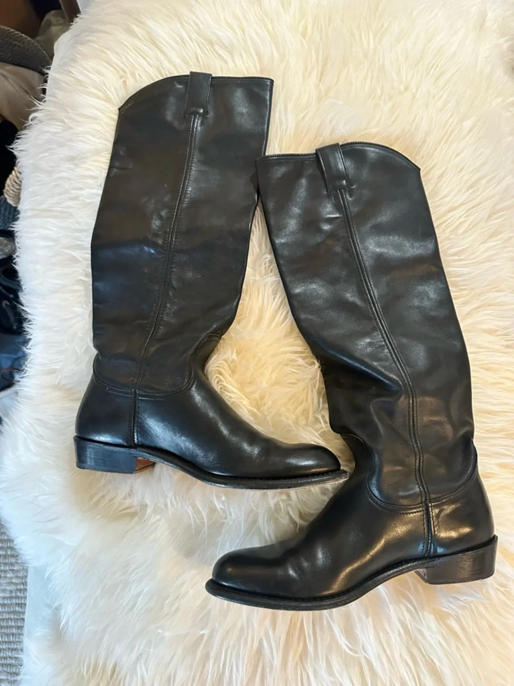 Frye Black Leather‎ Riding Boots 8