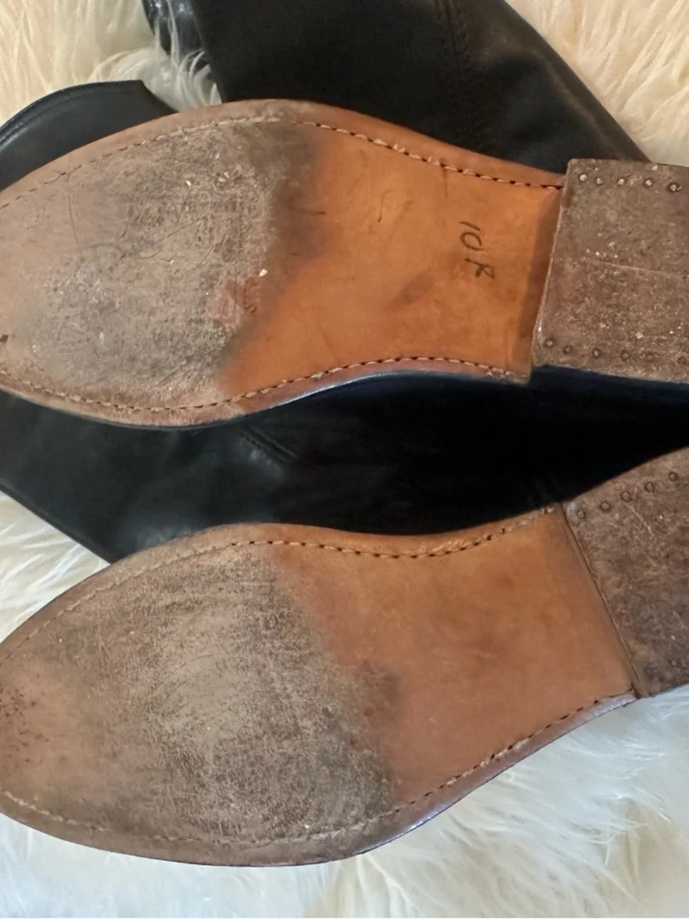 Frye Black Leather‎ Riding Boots 8