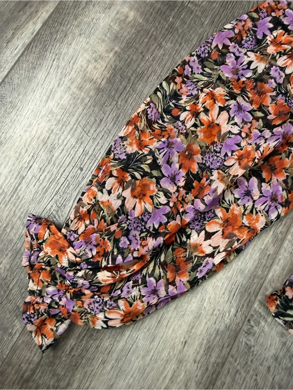ASTR Black Floral Blouse‎