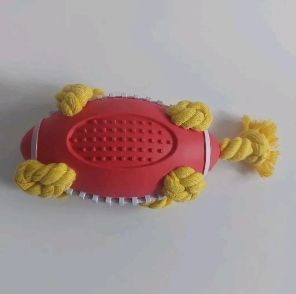 Rmolitty Dog Toy for Aggressive‎ chewers Breed red yellow