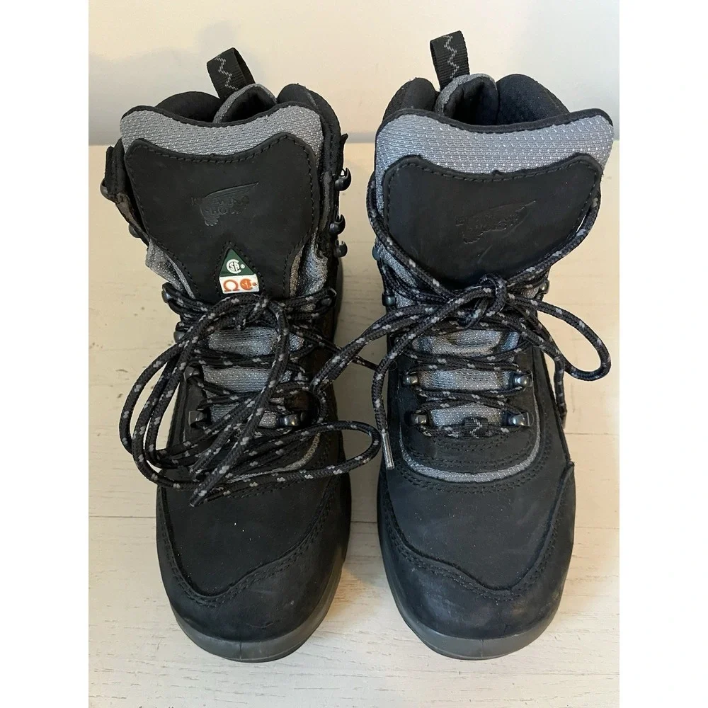 Red Wing Women's Tradesman, 6‎ Inch Safety Toe, Waterproof, Size 7.5 Black  3542