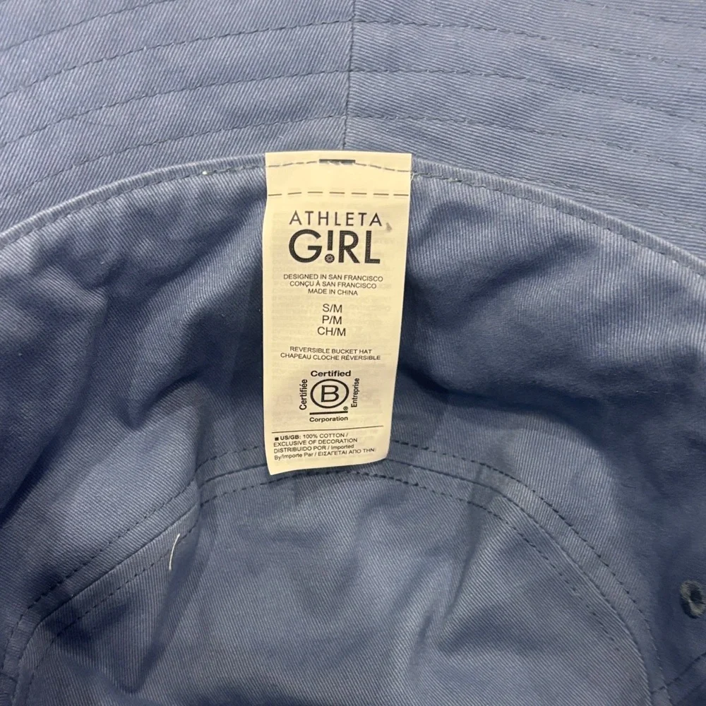 ATH-GRL Reversible Chambray and  Light Blue Bucket Hat
