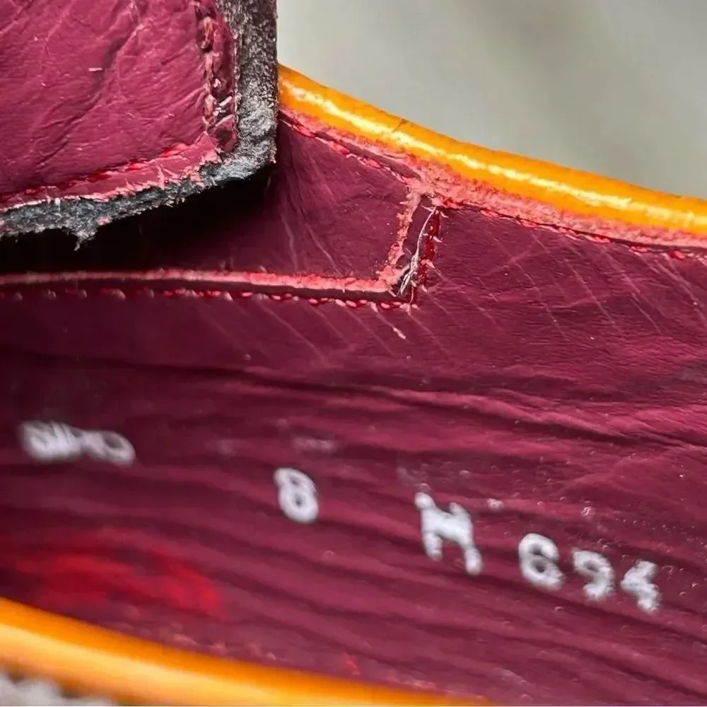 Mezlan burgundy orange