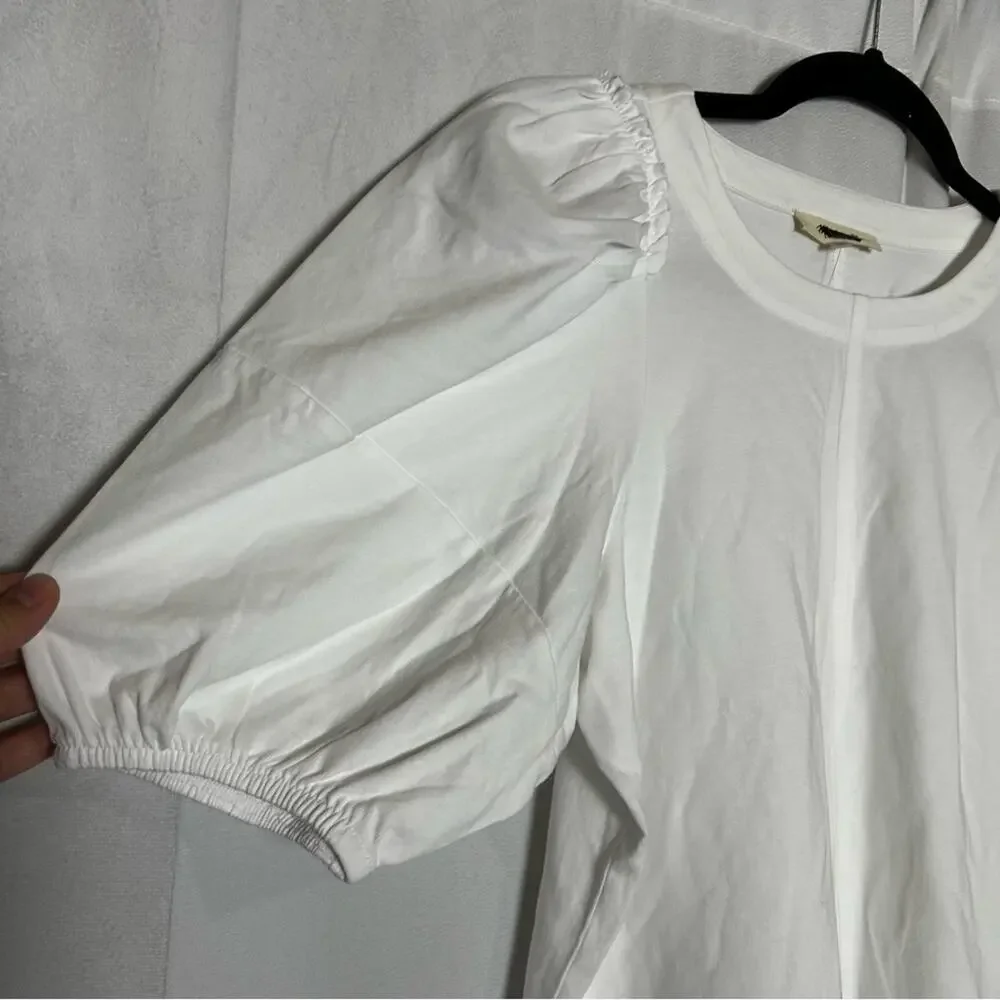 NWT Madewell White‎ Puff Sleeve Tee Size XS