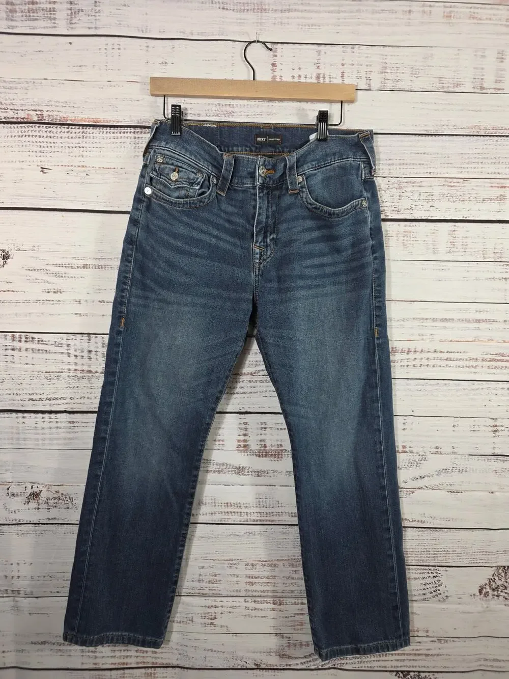True Religion Jeans Men's 32Wx27 Blue denim Straight