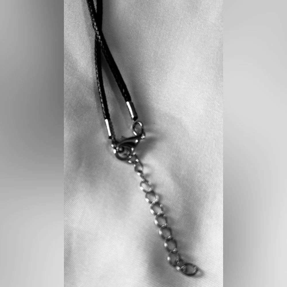 Shark Tooth Pendant With Black Cord Necklace