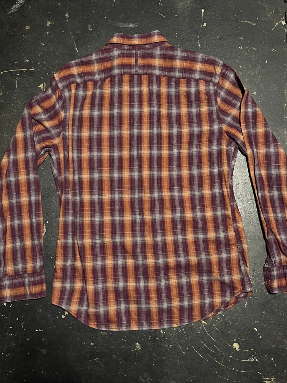 Banana Republic Plaid Button-Down in Burgundy and Orange