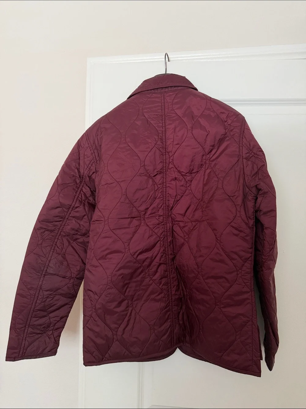 Banana Republic Quilted Burgundy Utility Jacket