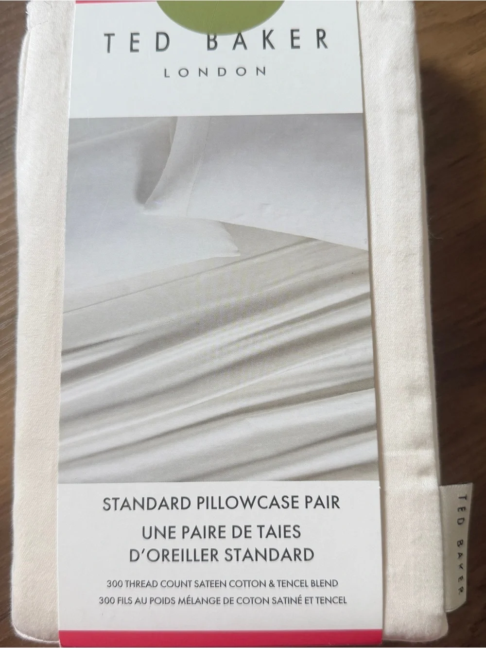 Ted Baker Cream Standard Pillowcase Pair. NEW