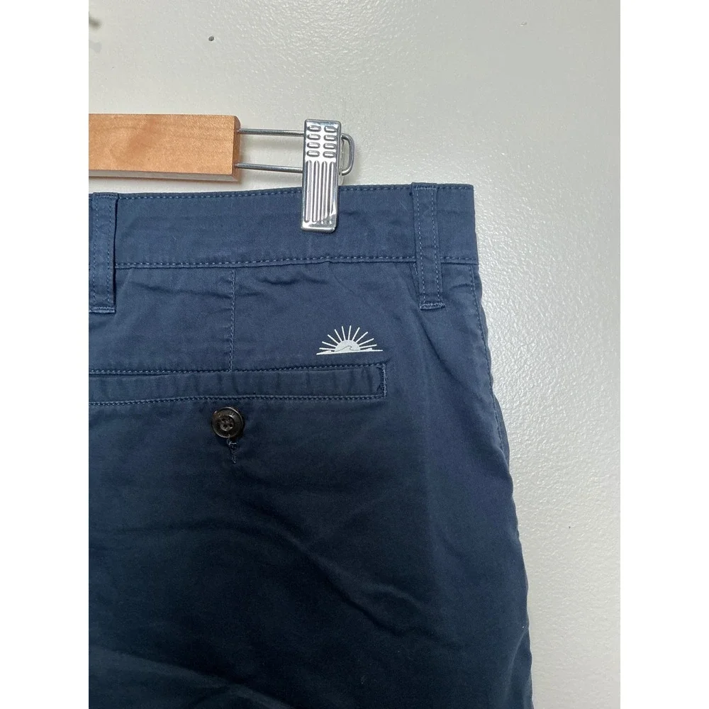 Faherty Movement Chino Shorts Men's 34 Coolmax Navy Solid Stretch