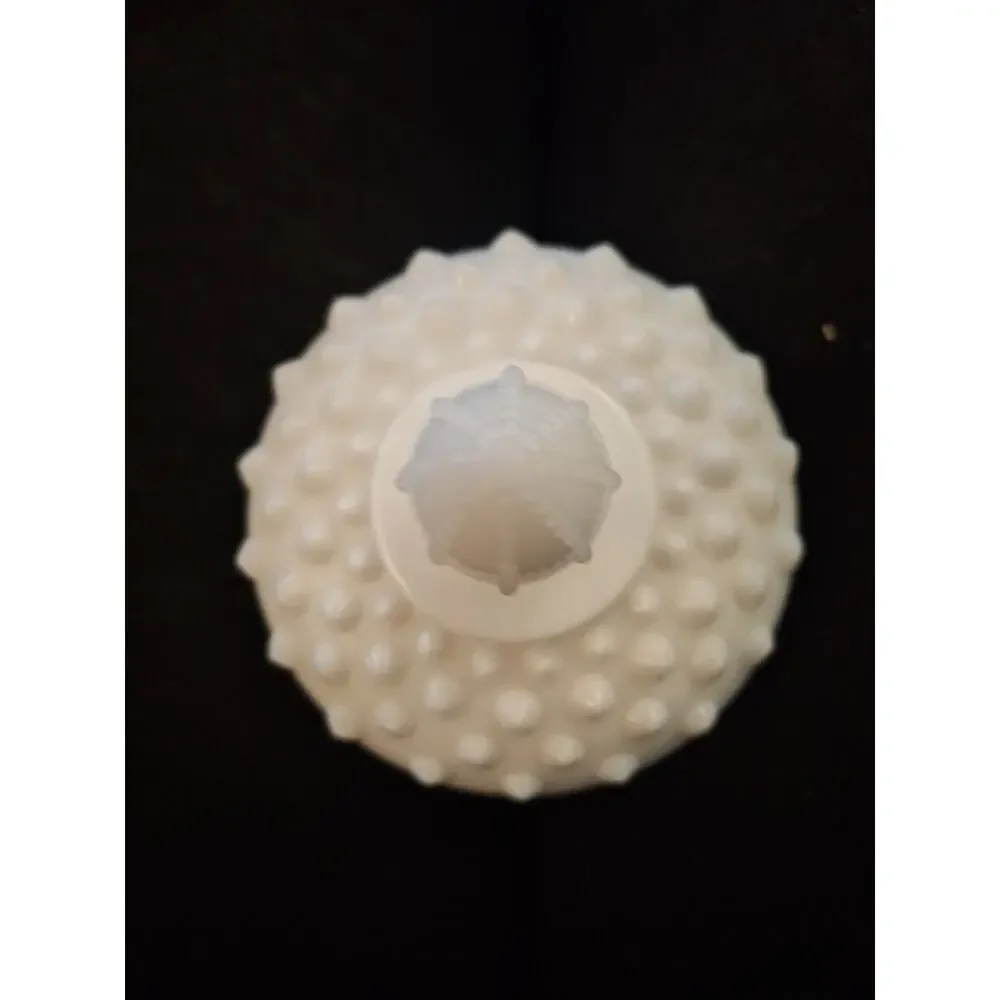 Vintage Fenton Hobnail Milk Glass Creamer Pitcher and Sugar Bowl with Lid