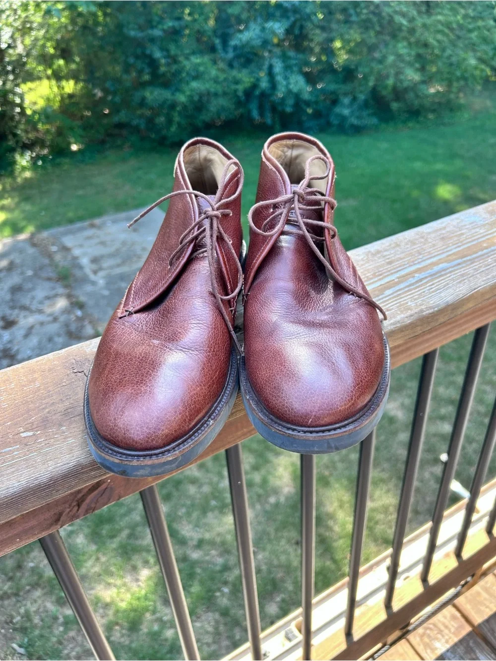 Peter Millar brown leather chukka boots size 11