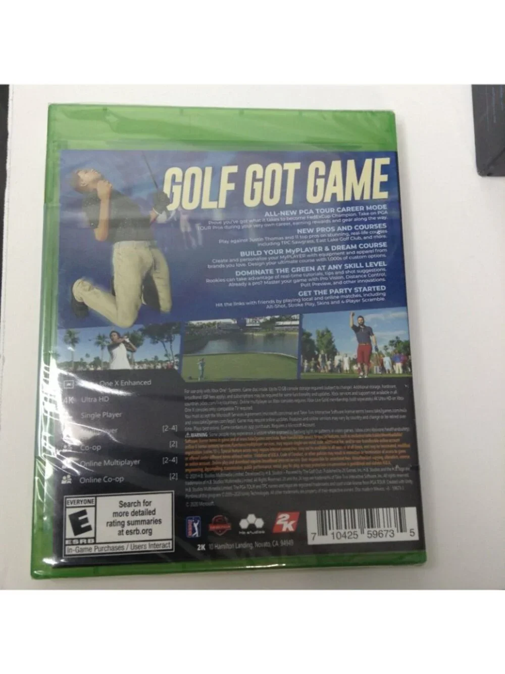 PGA Tour 2K21 Xbox One Game Justin Thomas Cover 4K Ultra HD Enhanced -New Sealed