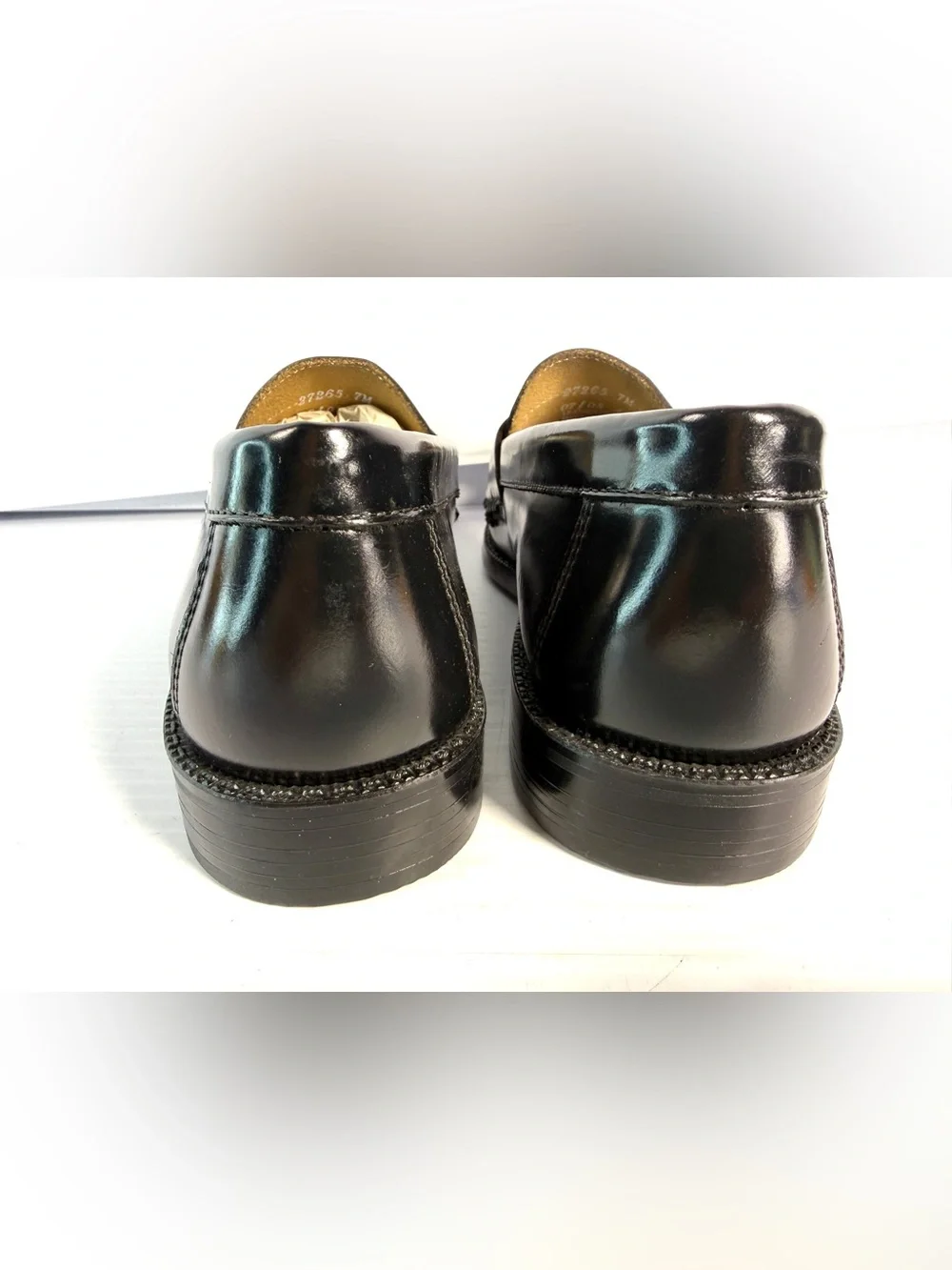 Bostonian Black Leather Penny Slip-On Loafers