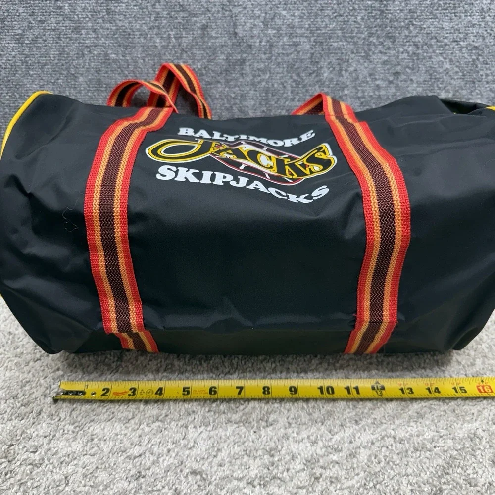 Vintage hockey Miller Baltimore‎ Jacks Skipjacks bag duffle zip black