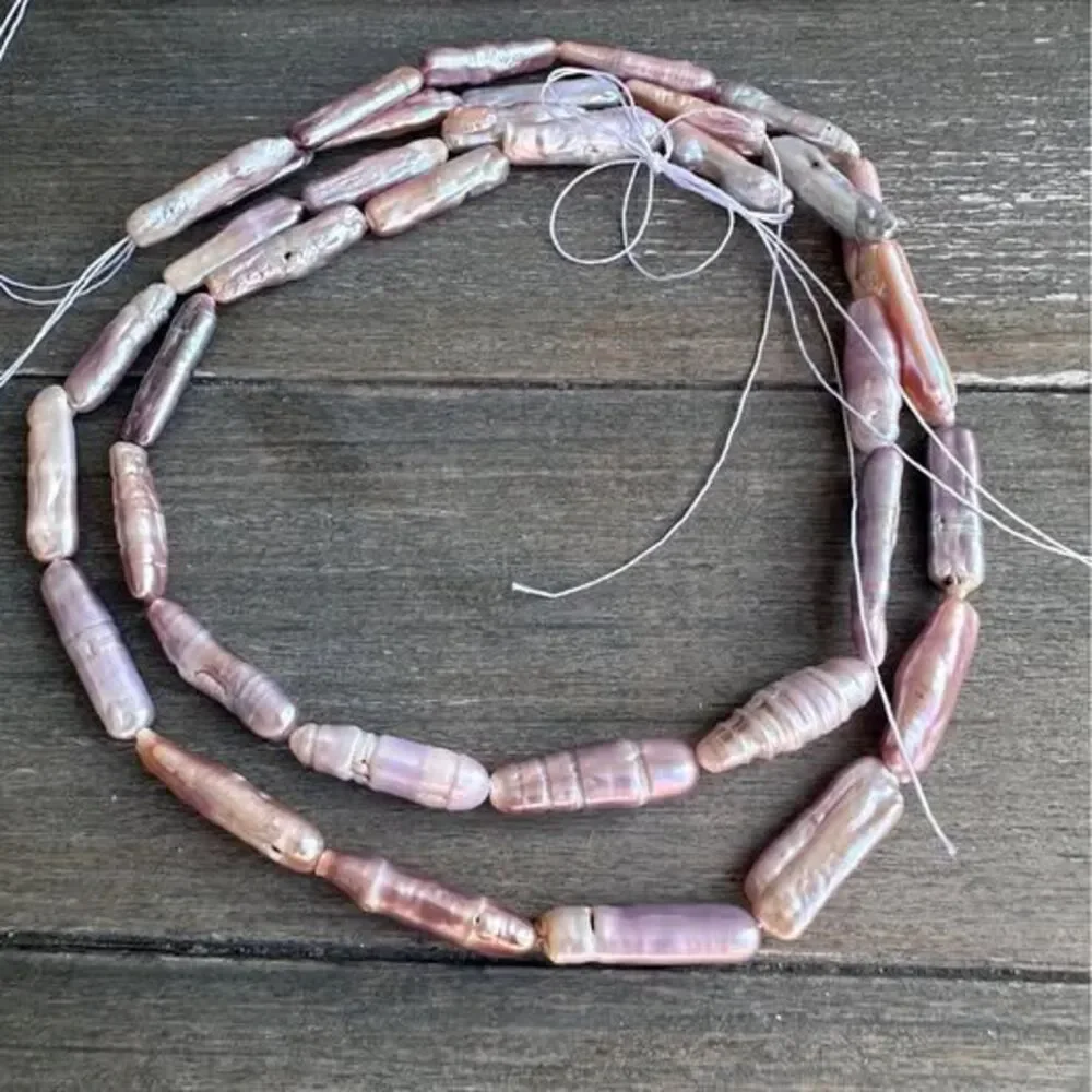 Natural Purple Pearl Rectangular strand for DIY