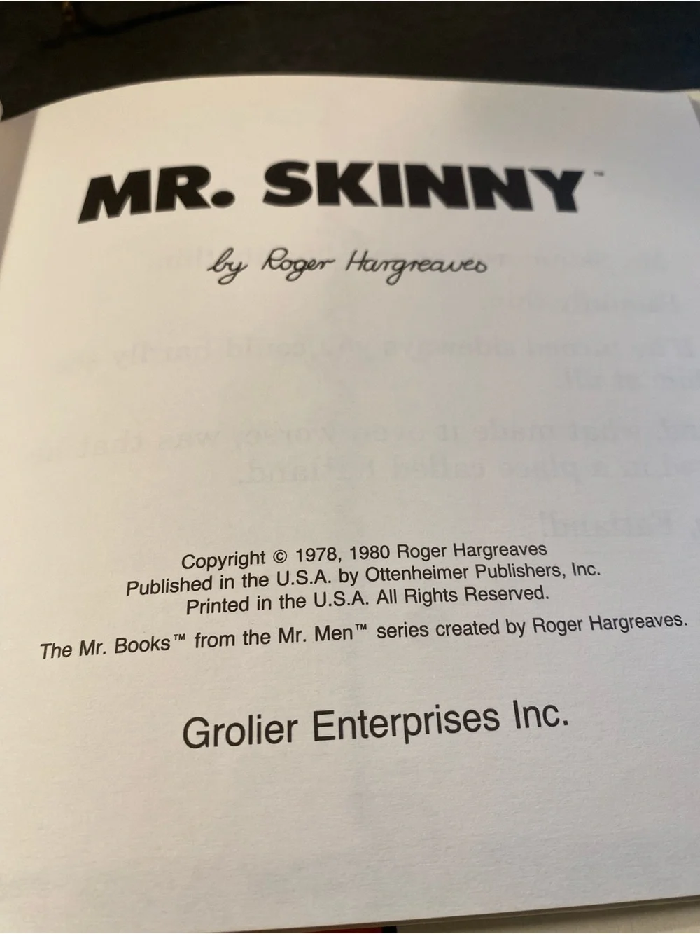 Mr Men hardcover book
