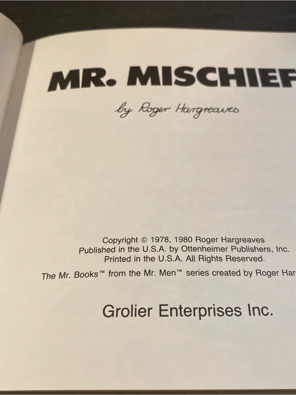 Mr Men hardcover book