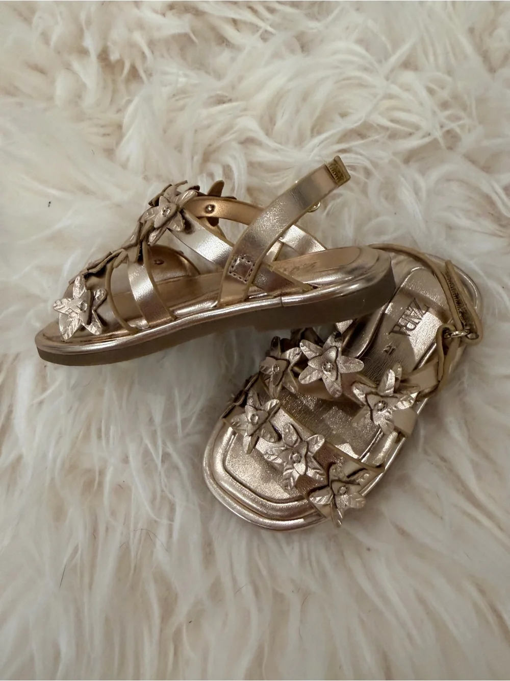 Zara metallic gold