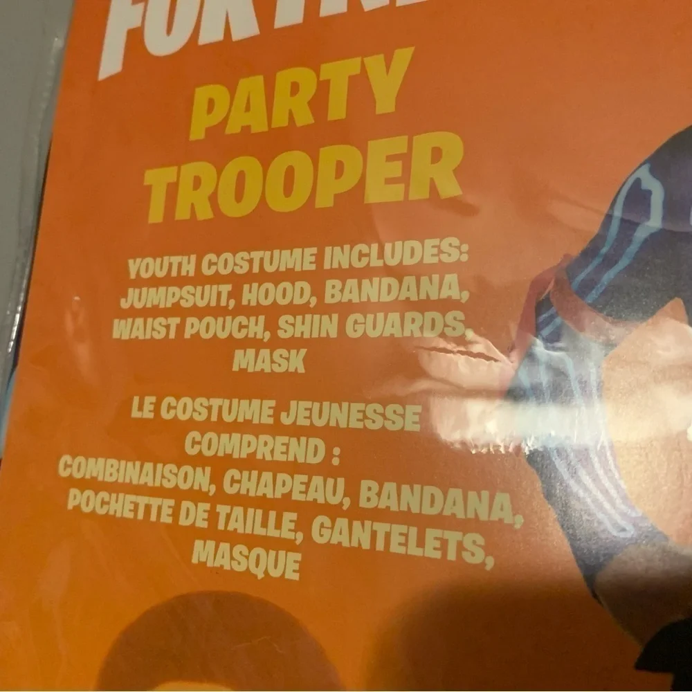 NWT. FORTNITE Party Trooper Kids Costume