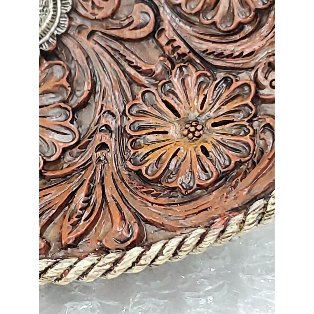 Western Style Resin Trinket/Soap/Change/Jewelry Dish-Rope/Turquoise/Basket Weave
