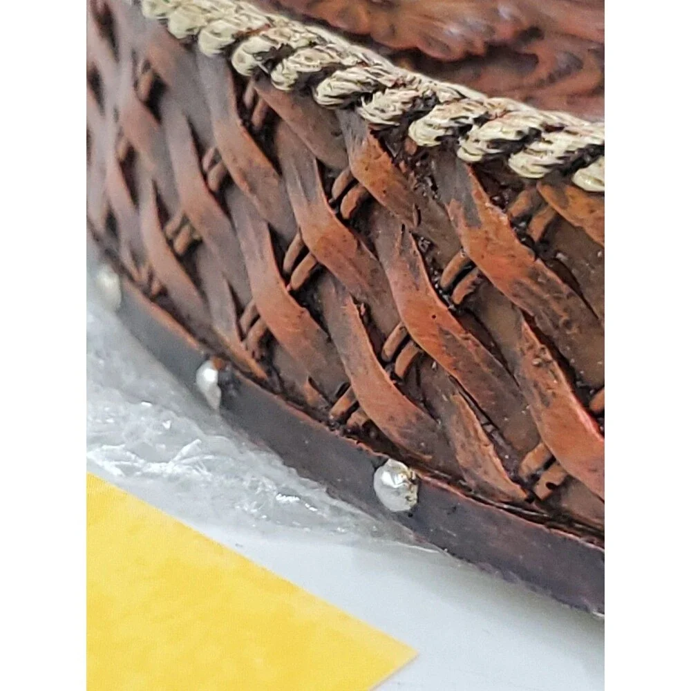 Western Style Resin Trinket/Soap/Change/Jewelry Dish-Rope/Turquoise/Basket Weave
