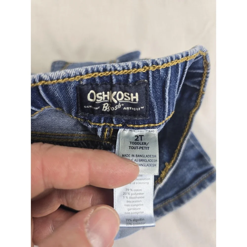 OshKosh B'gosh Jeans Toddler‎ Boys 2T Blue Denim Adjustable Waist Stretch