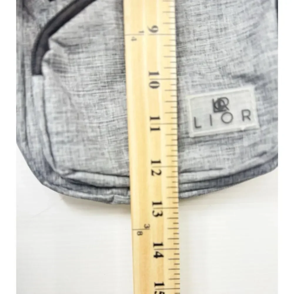 LIOR Sling Backpack USB Charging Port Gray Crossbody Chest Bag Daypack 1287
