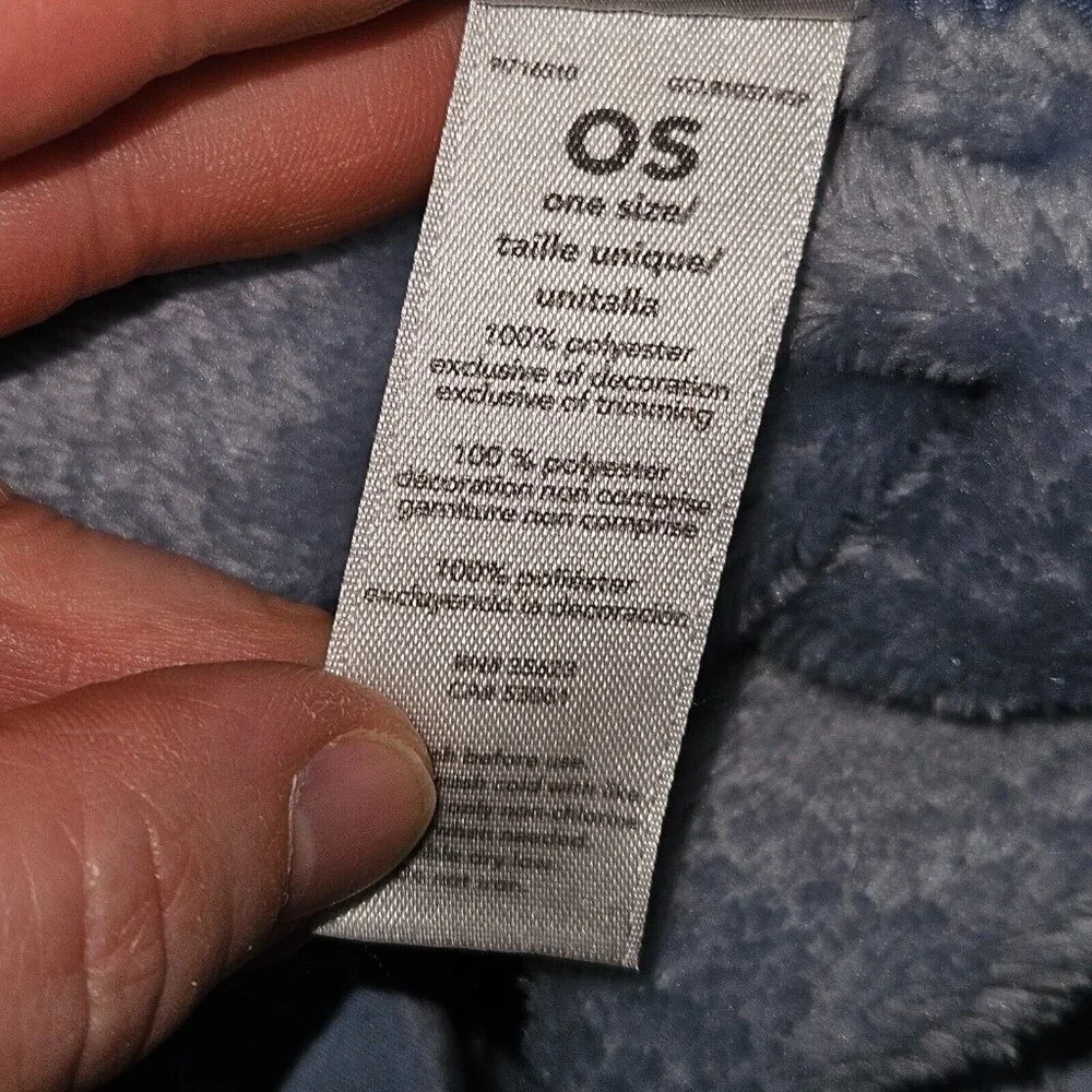 Carter's TINY BUT MIGHTY Solid Blue Fleece Baby Blanket Satin Trim 27x40