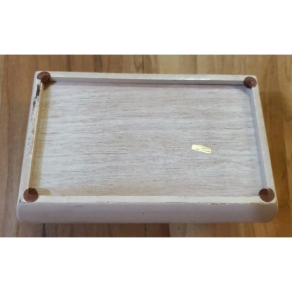 Vintage Wood Childrens Jewelry‎ Trinket Keepsake Box With Hinged Lid Horse Pony