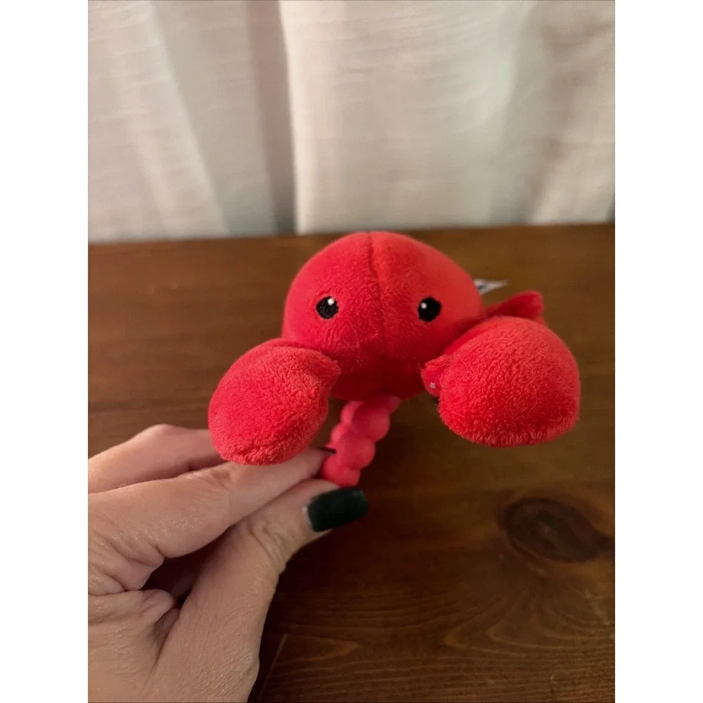 Mary Meyer Toy Ring‎ Rattle Lobbie Lobster, 5 inches, Plush, Silicone